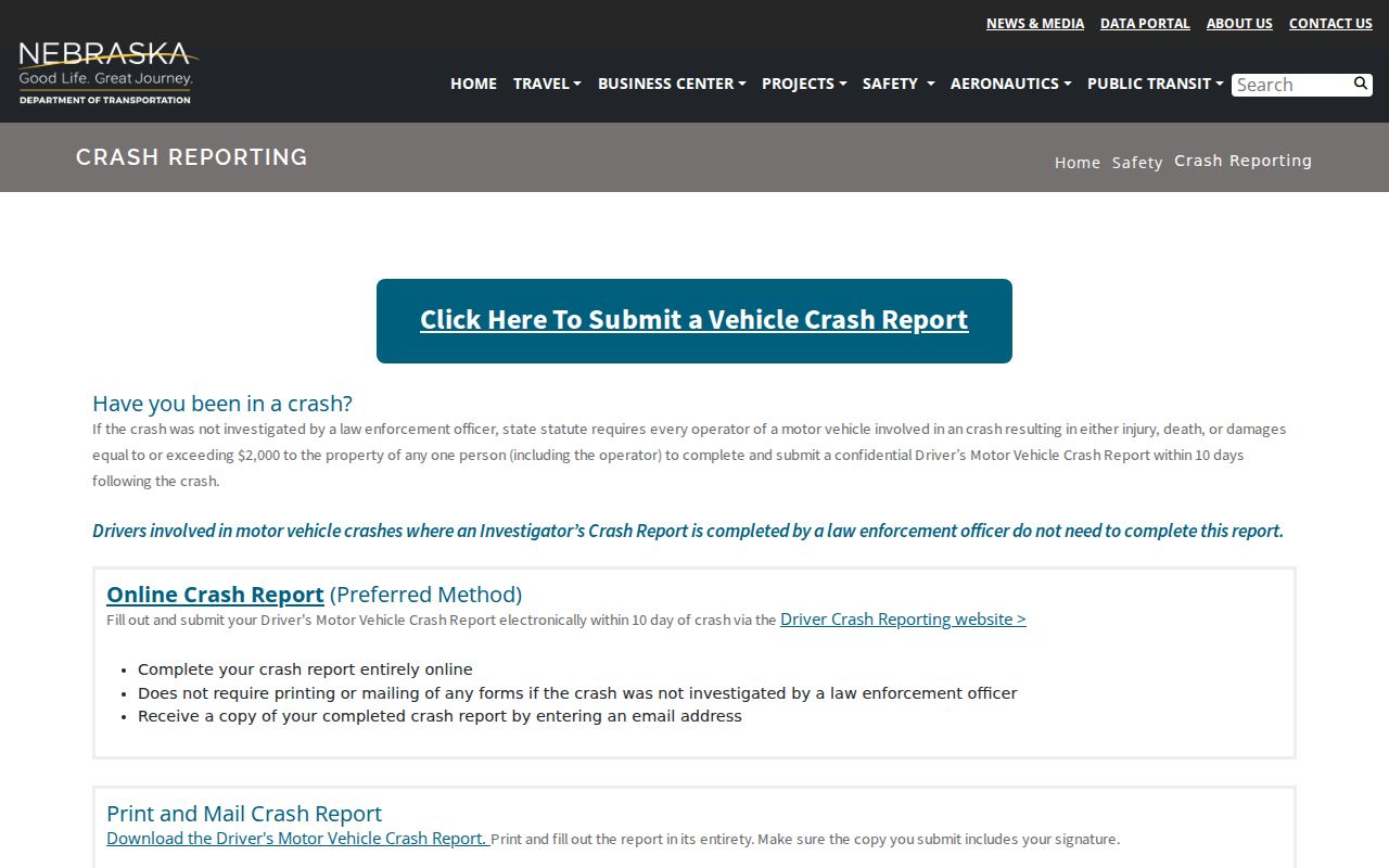 Nebraska crash report route separate from Phelps County arrest records