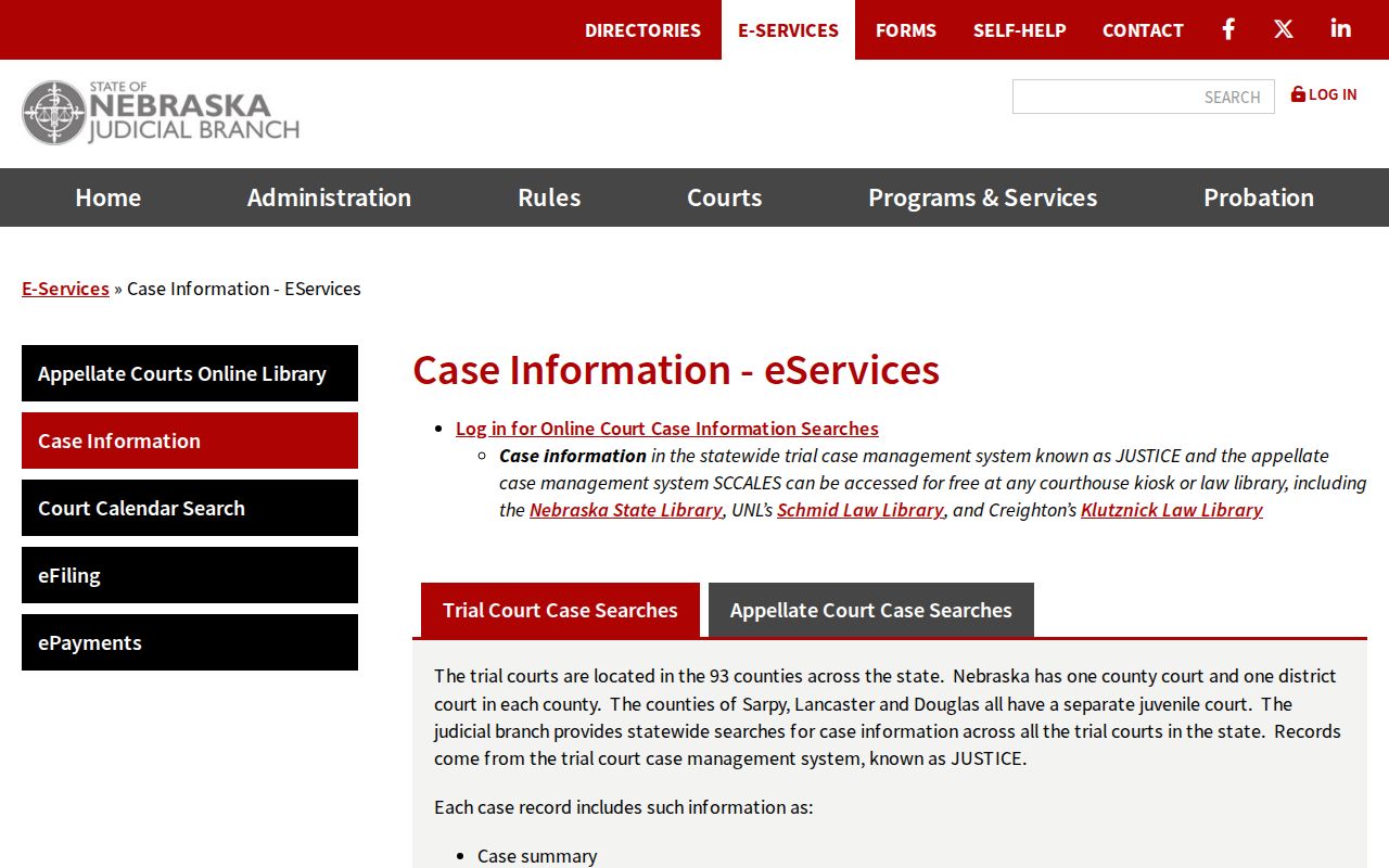 Phelps County criminal case search options in Nebraska JUSTICE