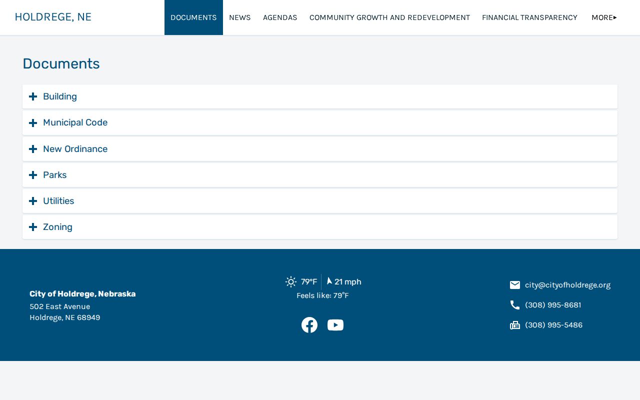 Holdrege criminal records city documents and municipal code page