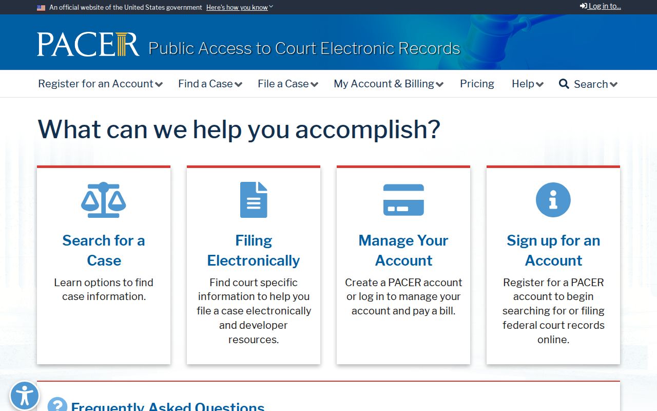 Phelps County criminal records federal PACER case access